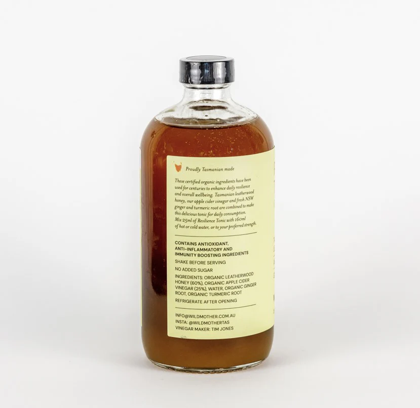 Wild Mother Tasmania Leatherwood Honey Organic Ginger Turmeric Apple Cider Vinegar 500ml - Image 2
