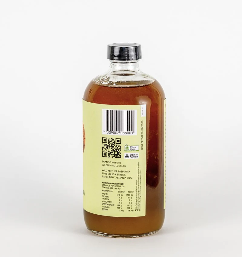 Wild Mother Tasmania Leatherwood Honey Organic Ginger Turmeric Apple Cider Vinegar 500ml - Image 3
