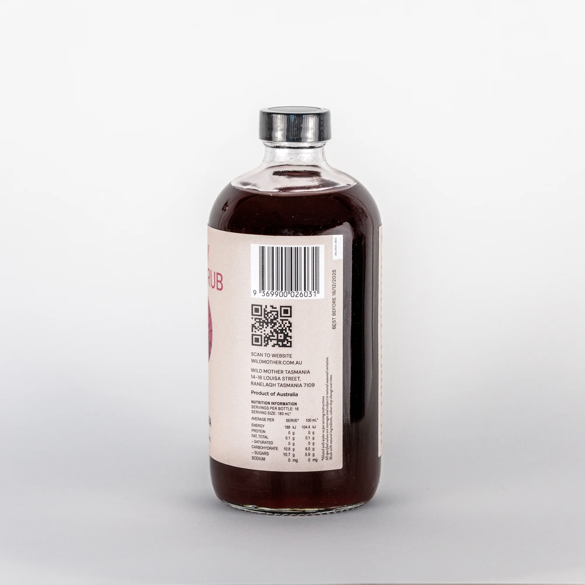 Wild Mother Tasmania Strawberry Native Hibiscus Organic Apple Cider Vinegar 500ml - Image 3