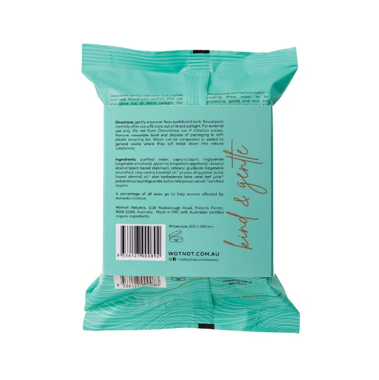 Wotnot All natural face wipes Sensitive Twin Pack (2 x 25 wipes) - Image 3